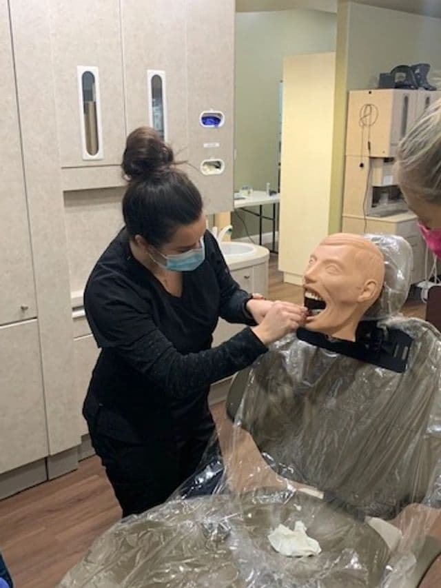 Dental academy student training