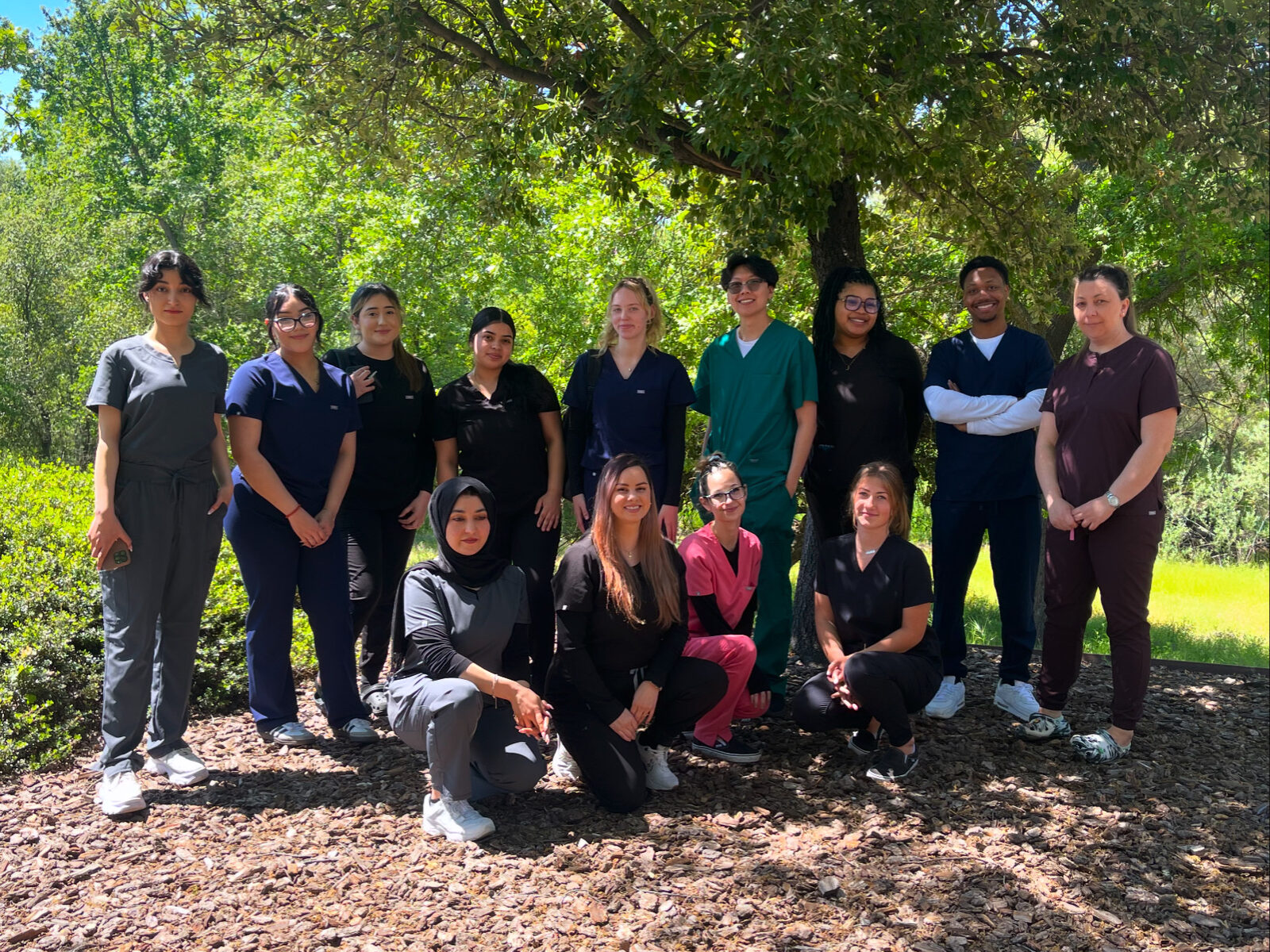 Recent Roseville Dental Academy class group outside the academy